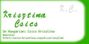 krisztina csics business card